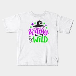 Witchy Wild Halloween Kids T-Shirt